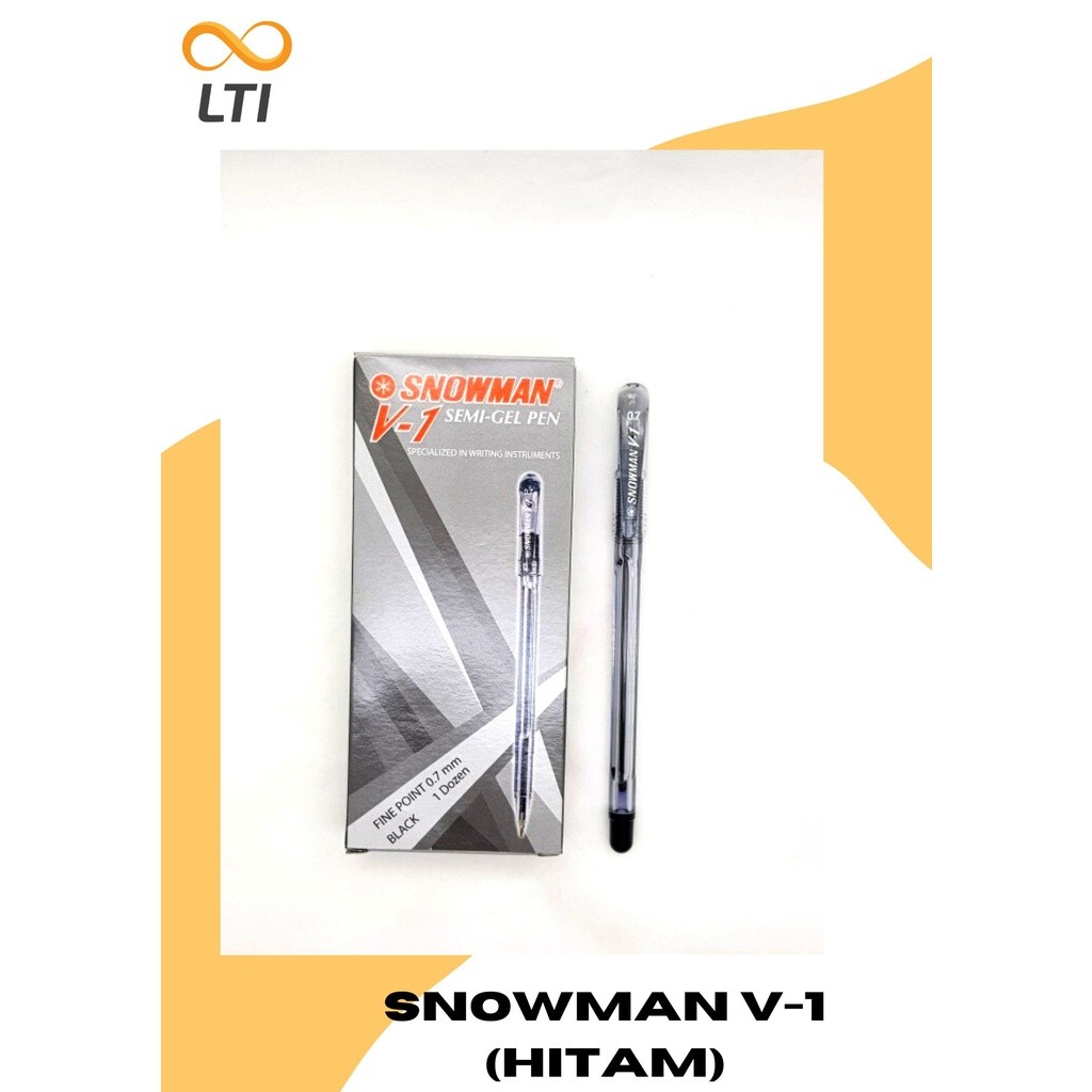 

SNOWMAN Ballpoint / Bulpen / Pulpen Pen V-1 Fine Semi Gel LUSIN - HEMAT