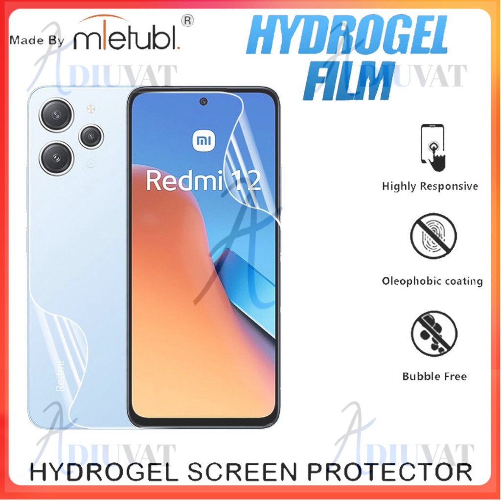 [ ADIUVAT ] TG Redmi 12 Anti Gores Hydrogel - Hydrogel Film Bukan Tempered Glass