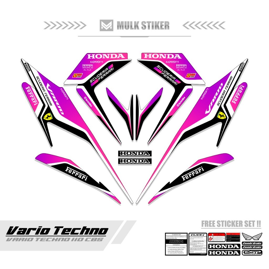 Striping Vario Techno 110 Cbs Motif 65 / Vario Karbu 110 / Click 110 / Vario Lama 110 / Click 110 I 