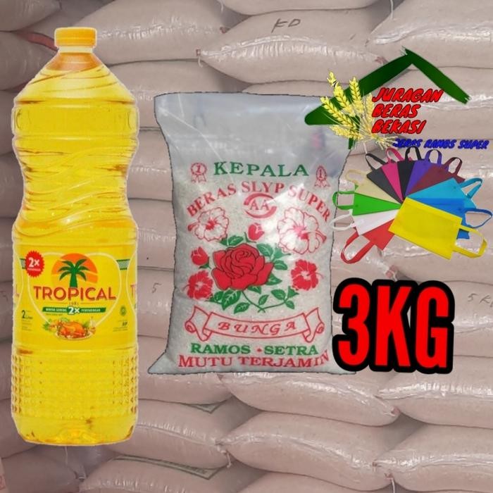 

PAKET BERAS BUNGA 3KG + MINYAK 1L