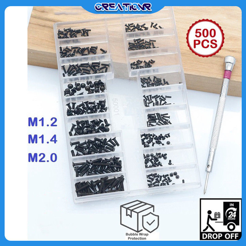 18 Jenis Baut HP 500pcs Set/Sekrup Mini Reparasi/Kit Baut Laptop & Jam Tangan/baut Kacamata Kecil