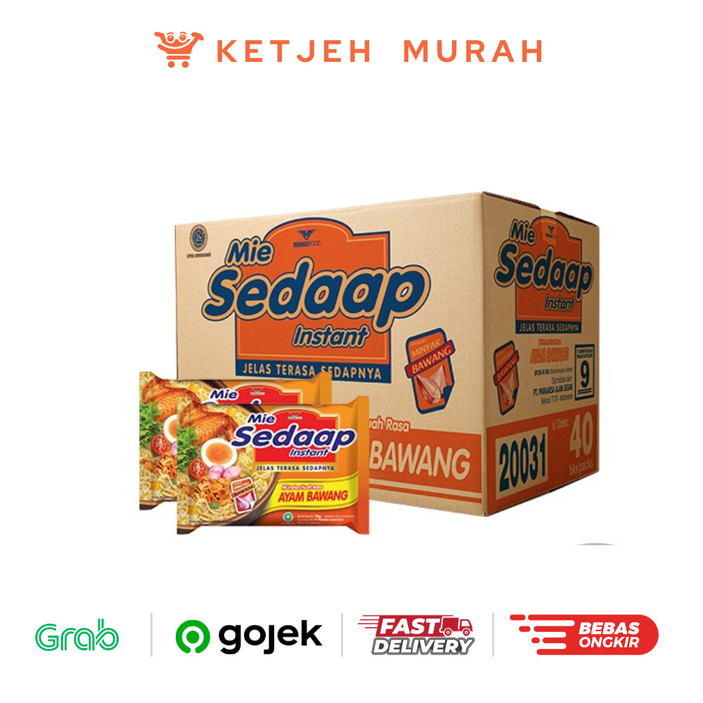 

Sedaap Mie Instant Rasa Ayam Bawang 1 Dus isi 40 Pcs