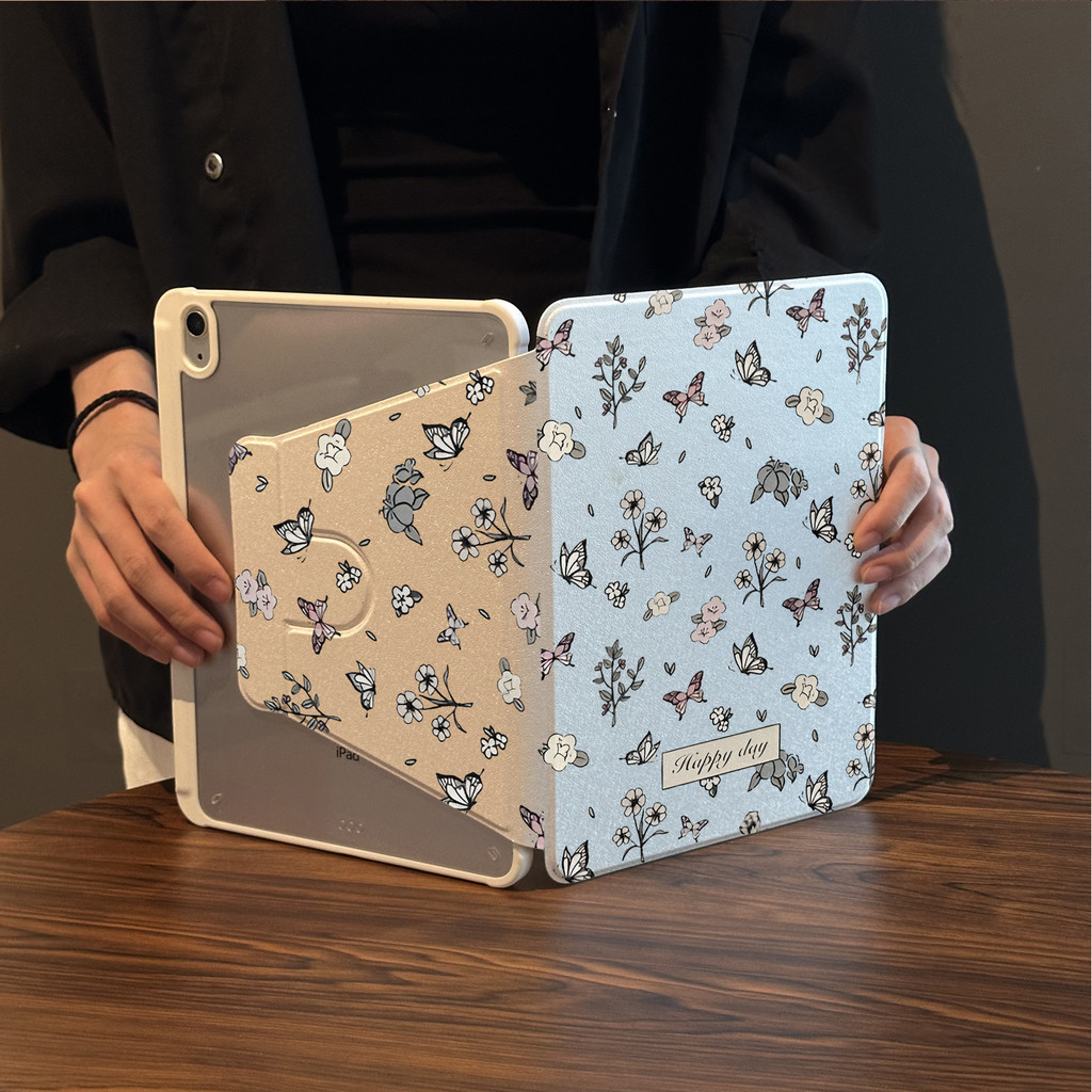 Cocok untuk ipad gen 10 tablet case pelindung lucu ipad air 5 rotasi ipad pro 11 inci 360° ipad air 