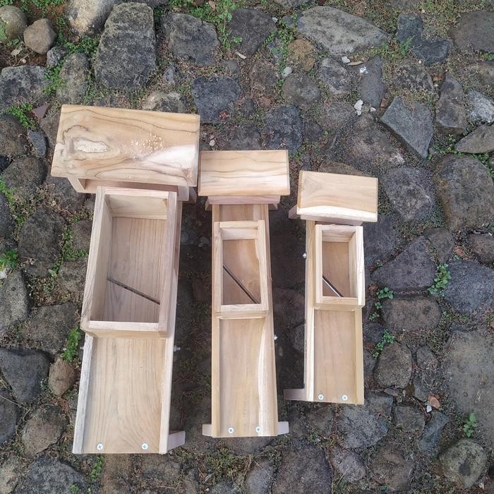 PEMOTONG BAWANG / PENGIRIS KERIPIK/PENGIRIS SERBAGUNA UKURAN JUMBO Alat Dapur Kayu Kentang Merah Pis