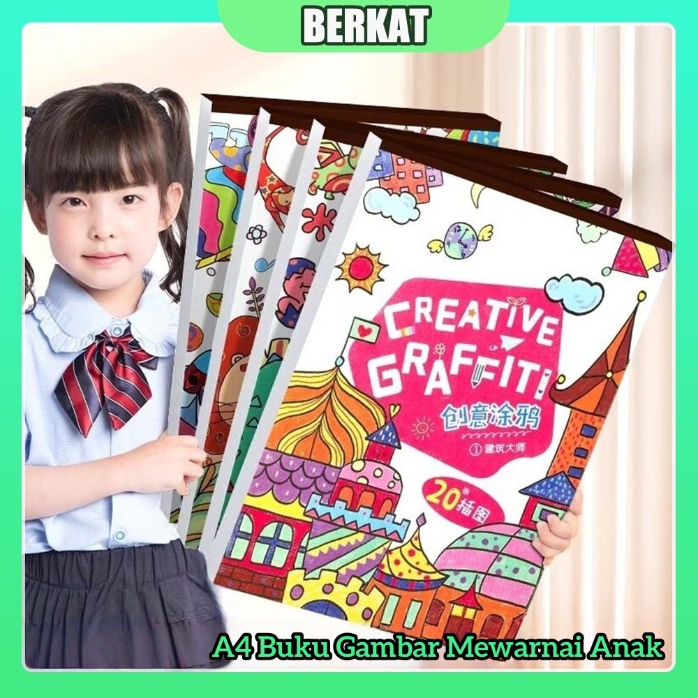 

A4 Buku Gambar Mewarnai Anak Buku Grafiti Anak Siswa TK SD Belajar Mewarnai Sketchbook Berlaku Untuk Krayon Lukisan Tangan Buku Doodle