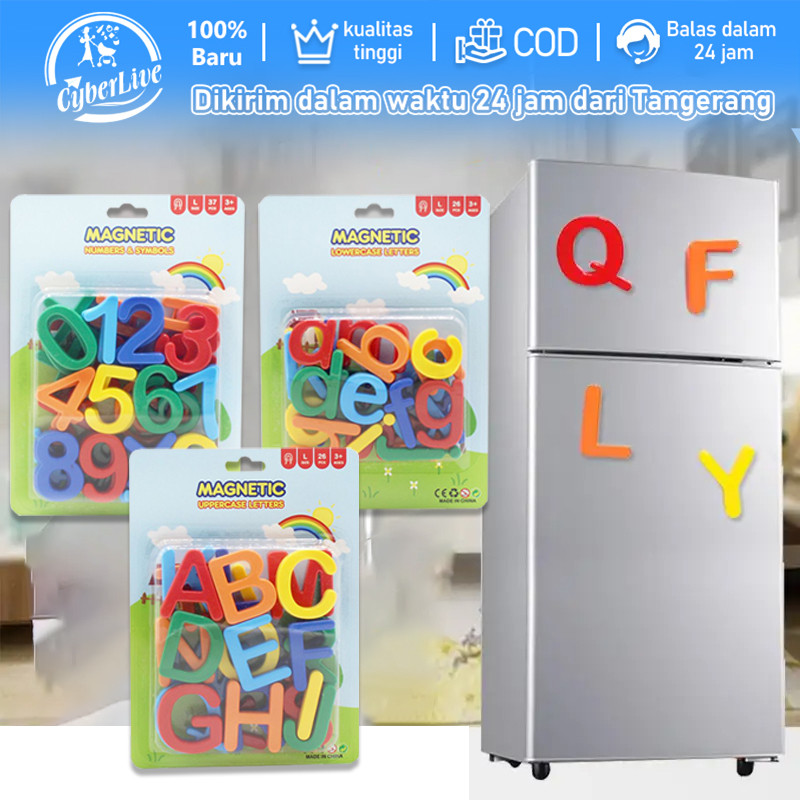 26/37pcs Alphabet Magnet Magnet Huruf Dan Angka Mainan Angka Dan Huruf Magnet Magnet Alfabet Dan Ang