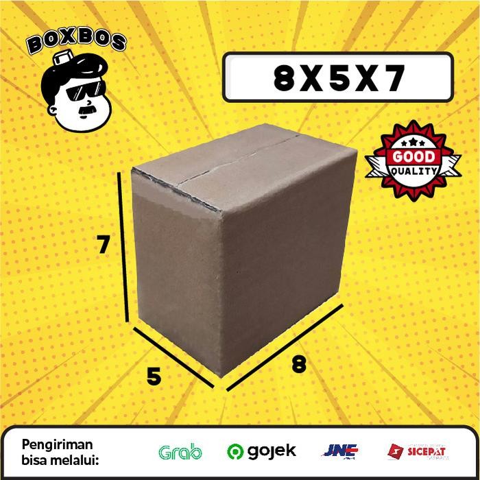 

KARDUS BOX uk 8x5x7 CM Kotak Packaging Corrugated SHEET POLOS