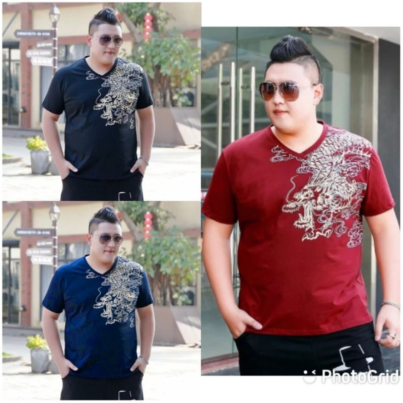 baju kaos cowok model terbaru kerah v lengan pendek motif sablon premium