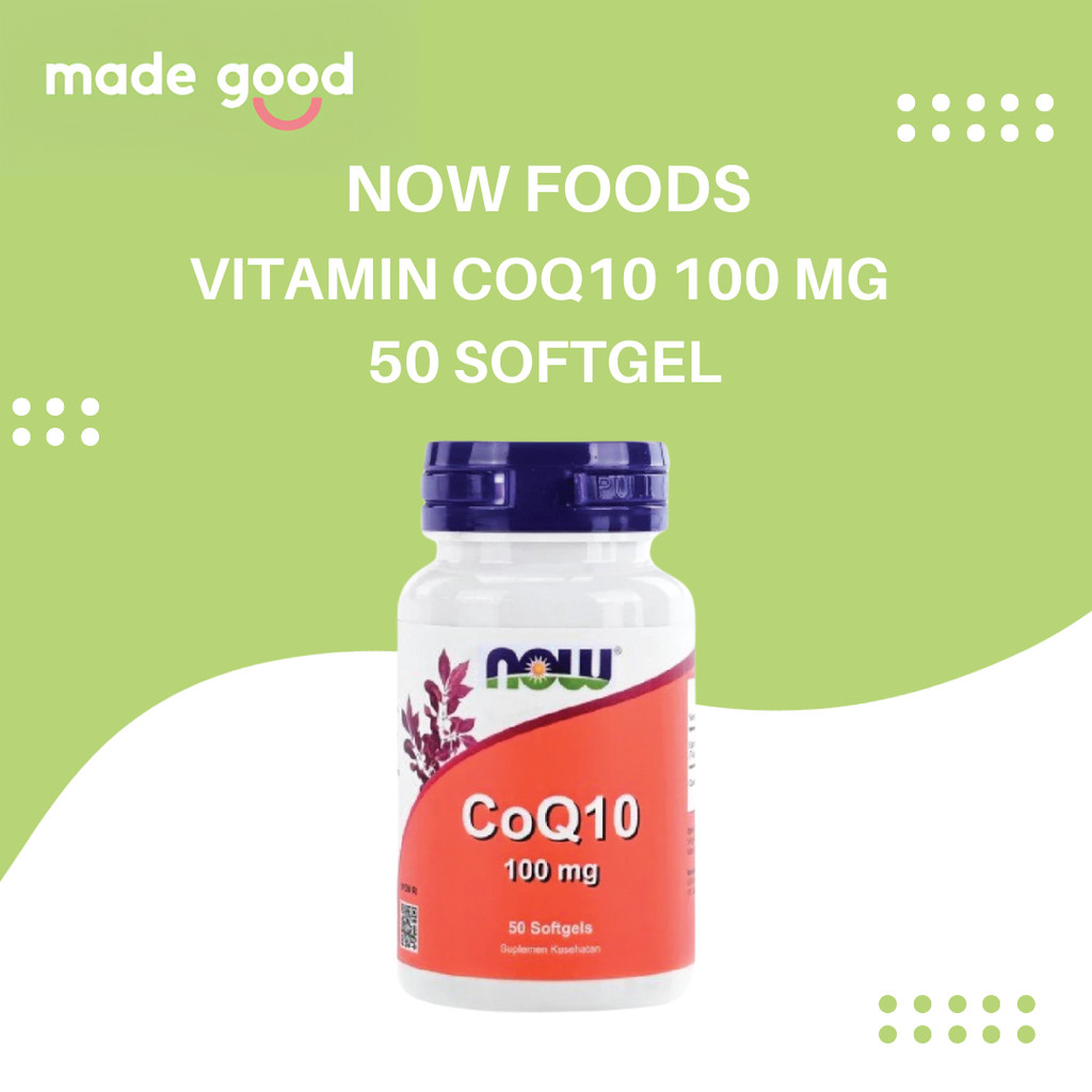 NOW CoQ10 100mg Cardiovascular Health Foods 50 Softgels