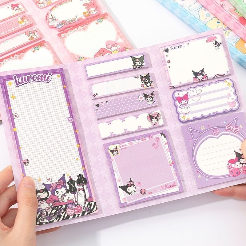 

Kawaii Cartoon Kuromi Paste Sticky Note Cute My Melody Cinnamoroll Pochacco Notebook Student School Office Stationery