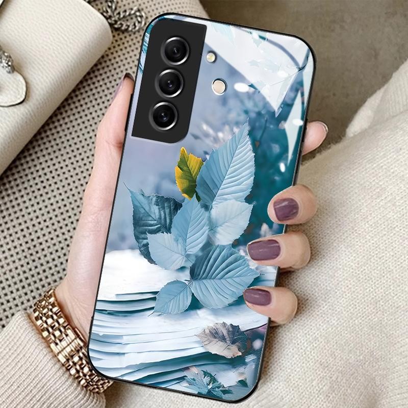 Casing Kaca Tempered For Samsung S21 FE S21 PLUS 5G ULTRA Note10 Plus Note9 Note10 4G Casing Keras A