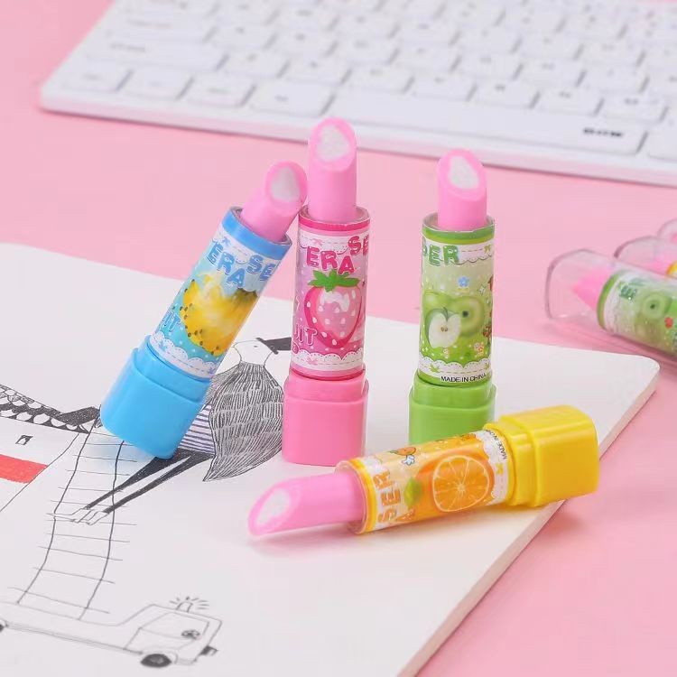 

Penghapus pensil mekanik motif karakter lucu/Penghapus pensil bentuk lipstik/penghapus warna-warni pola kartun