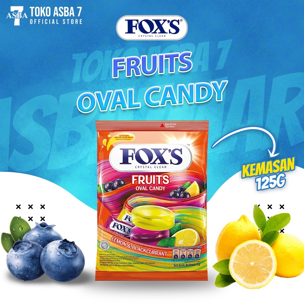 

FOXS FRUITS OVAL CANDY 125GR
