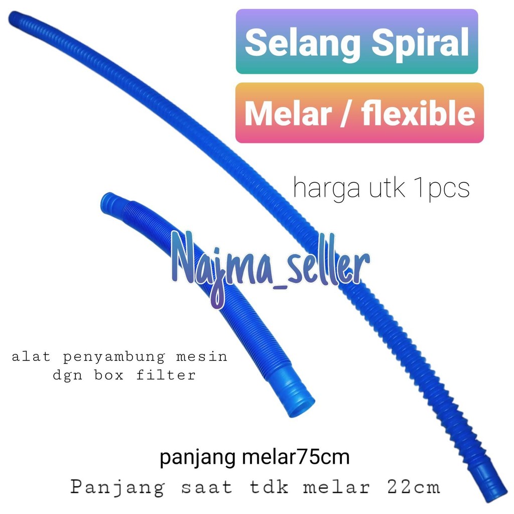 Selang spiral. Selang filter. Aksesoris Filter aquarium