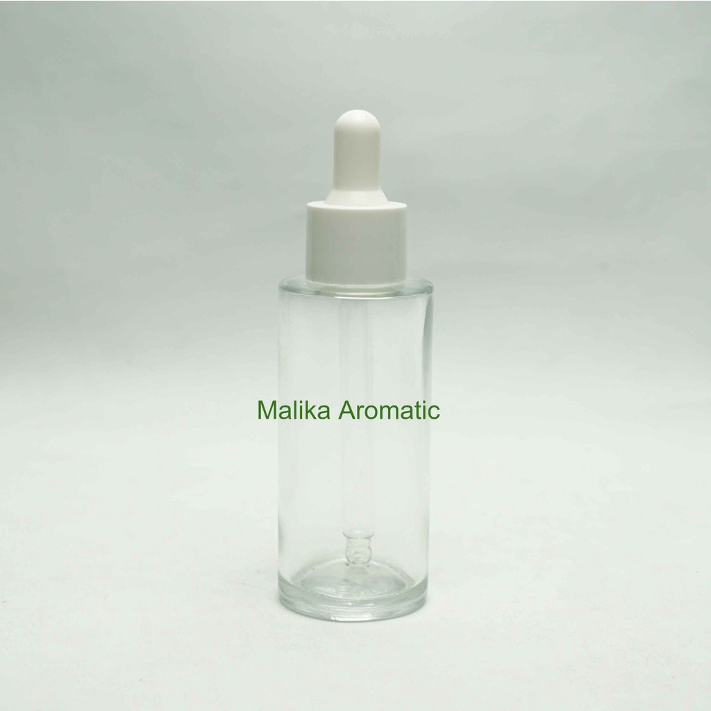 Serum 50 ml RF Clear Original Pipet Putih PP / Botol Pipet Karet / Botol Serum / Botol Kaca Kosmetik
