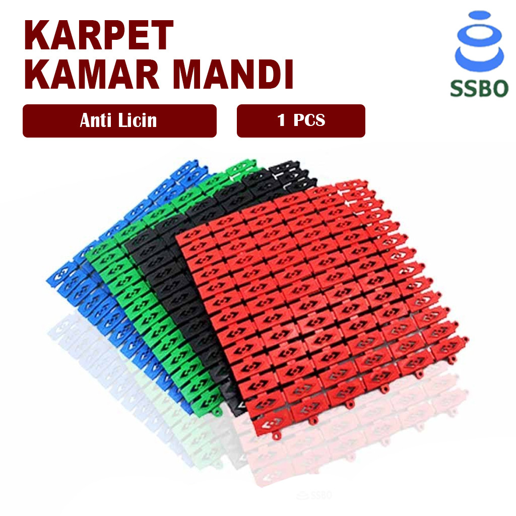SSBO Karpet Kamar Mandi 25 Cm Polkadot Bathroom Keset Alas Kaki Lantai Anti Licin Anti Slip Cod