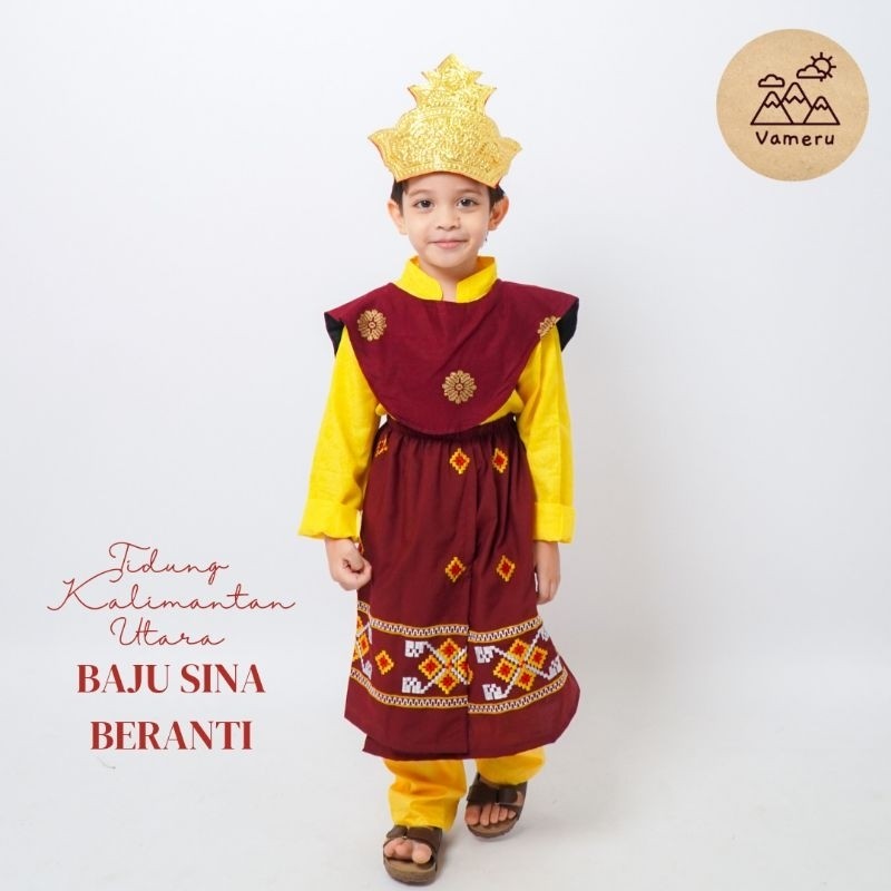 BAJU ADAT ANAK TIDUNG KALIMANTAN UTARA LAKI LAKI