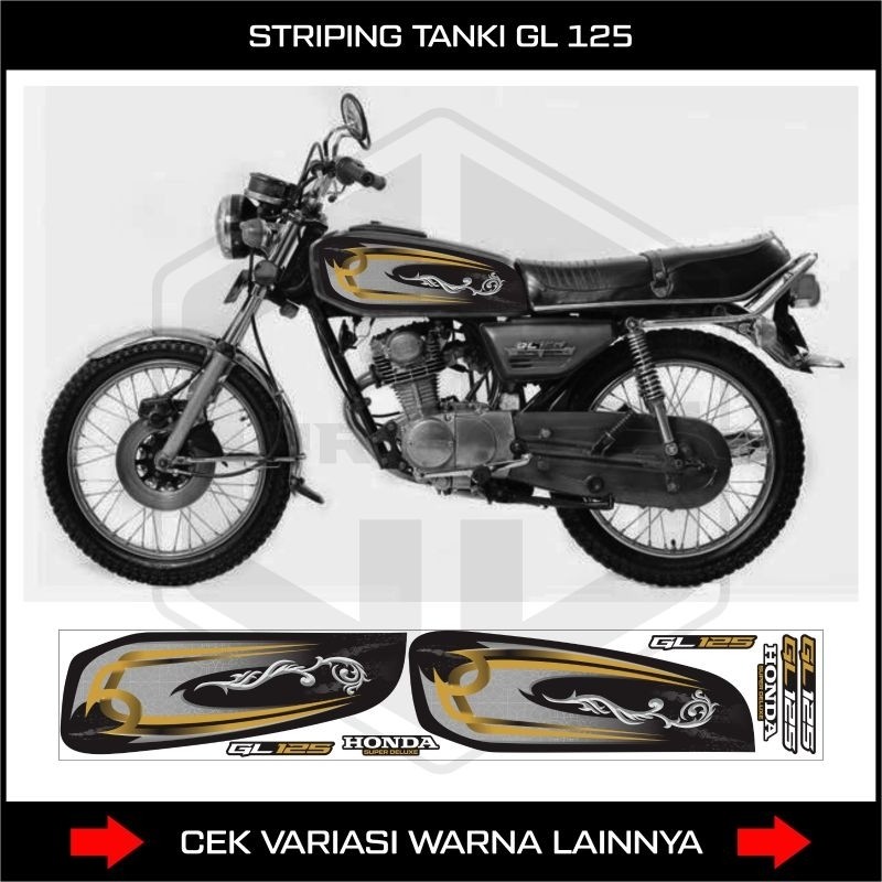 STRIPING HONDA GL 125 / STICKER TANGKI GL125 / DECAL STIKER MOTOR GL125 / GL100 / glpro125 / Aksesor