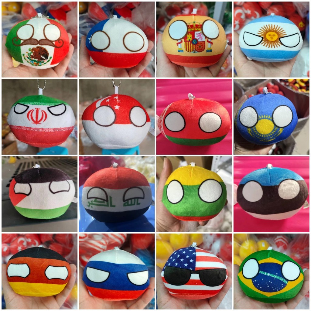 70 styles 10cm Country Ball Plush Toys Polandball Pendant Country Balls Countryball Stuffed Doll Toy