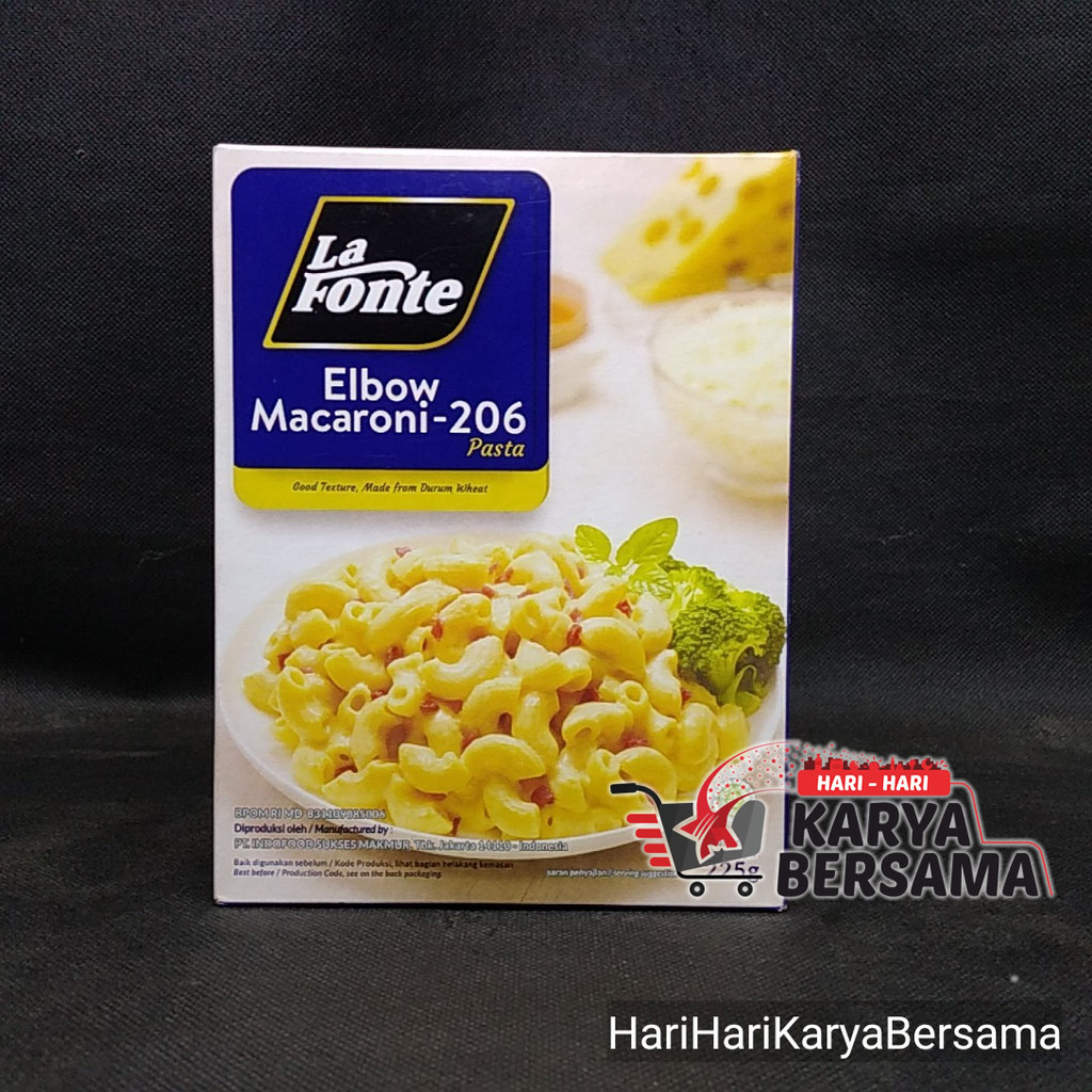 

LA FONTE ELBOW MACARONI-206 PASTA 225GR