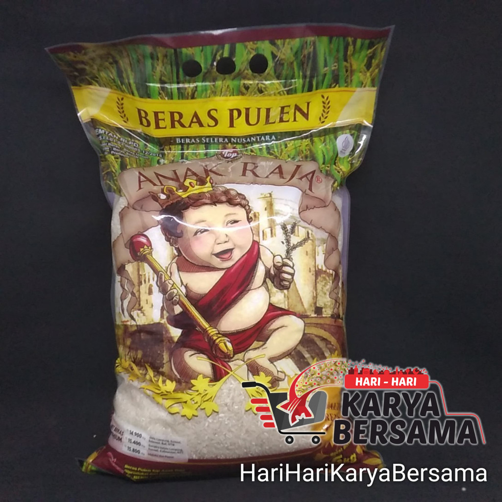 

BERAS ANAK RAJA BERAS PREMIUM PULEN DAN ENAK 5KG