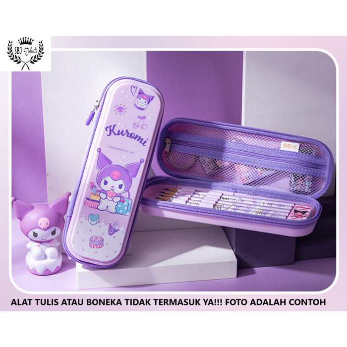 

[Terbaru] Kotak Pensil Tempat Pensil Sanrio original bahan waterproof hardcase - KUROMI
