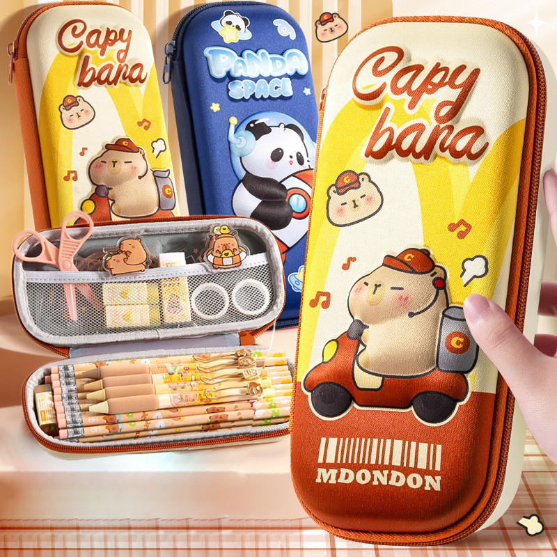 

3D Capybara Pencil Case Drop Resistant Waterproof Student School Supplies Large Capacity Multifunctiona Pen Pouch Stationery