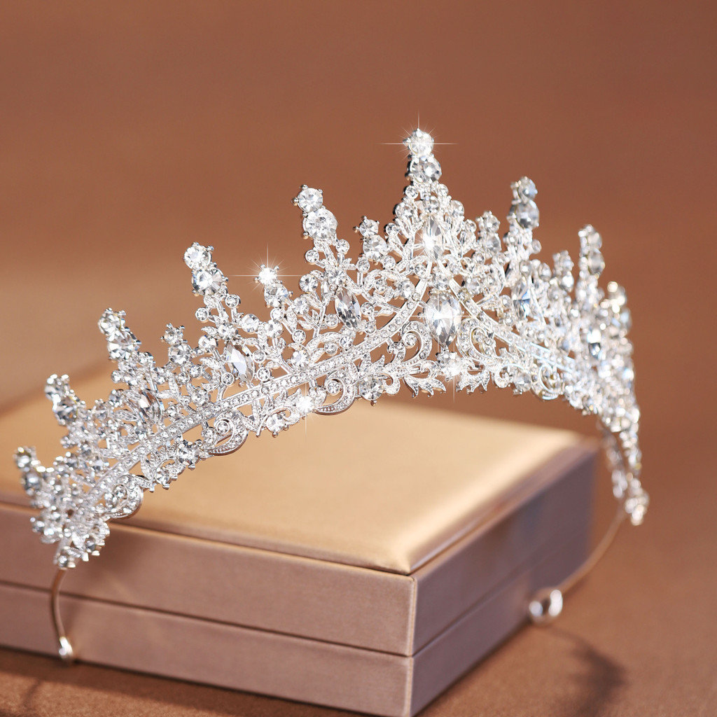 

Itacazzo Bridal Headwear Rich In Elegant Style Dignity Silver-Color Ladies' Wedding Party Bride Tiara