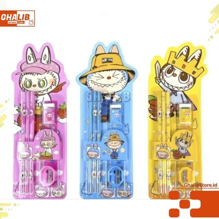 

Pensil Labubu Set Alat Tulis Labubu Souvenir anak / Paket Souvenir ulang tahun pensil Labubu