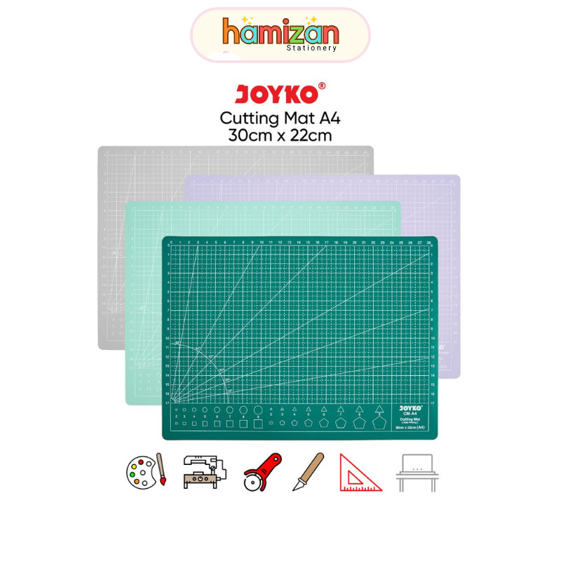 

Cutting Mat warna Pastel Ukuran A4 JOYKO Kuat, Anti Licin / Cutting Mat Alas Potong Joyko CM-A4 - Pastel Murah Berkualits
