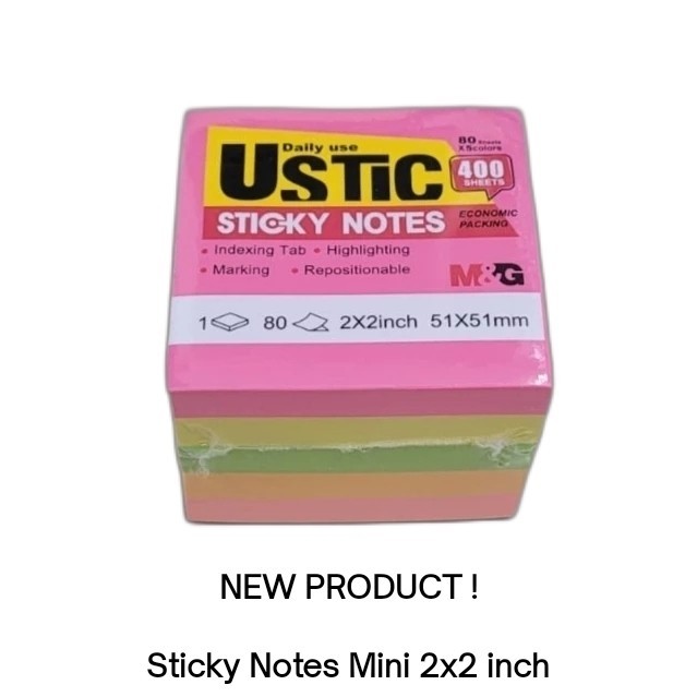 

Sticky Notes / Memo Mini M&G YS-492 (2x2) Neon 5 Warna - 51 x 51 mm