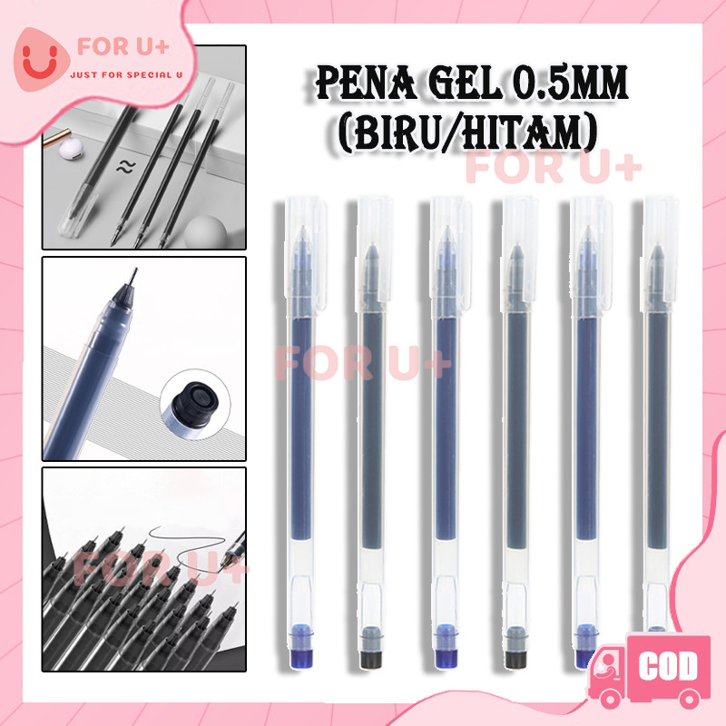 

Pena Transparant Pen Gel/Pulpen Gel Polos 0.5mm