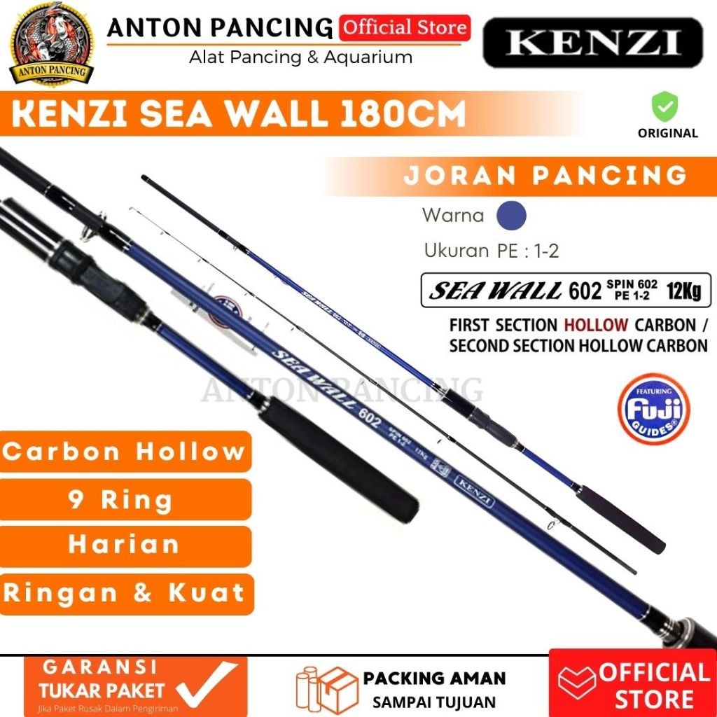 Joran Pancing Kenzi Sea Wall 180cm PE 1-2 Fuji