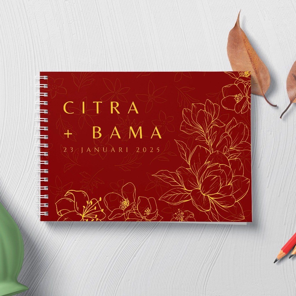 

Aneka Custom Buku Tamu Pernikahan - Soft Cover Guest Book Guestbook Minimalis GBC11
