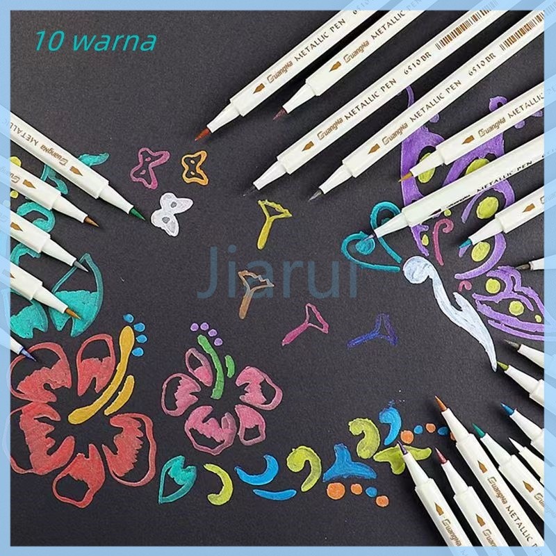 

Jiarui Metalik Spidol/10 Warna Spidol Cat Pulpen/DIY Cat Metalik Pulpen