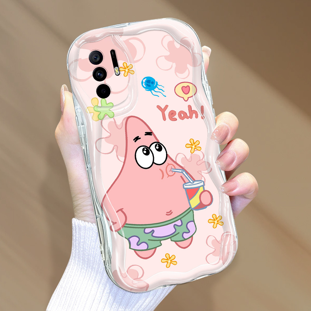 OPPO A95 A94 Reno 5Z 6Z 5G Case Softcase Case lucu Cassing Casing Hp Kesing Soft Cute SpongeBob Patr