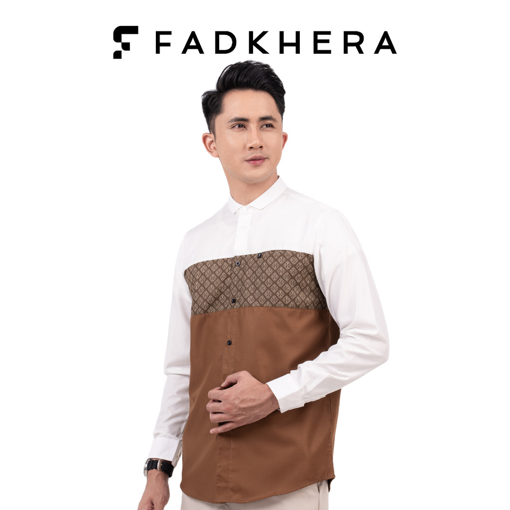 Fadkhera Dzafri Official Baju Koko Pria Original Store Dewasa Lengan Panjang Santri Samase