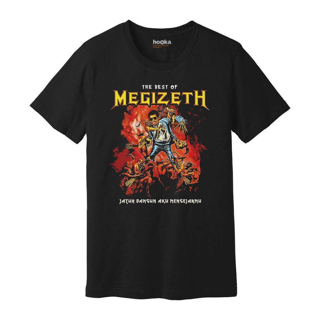 Kaos Parodi Band Metal Megadeth Megizeth Baju Plesetan