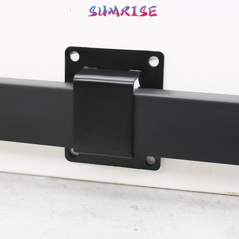 2pcs Bracket Wall Besi Pipa Bracket Persegi Pipa Braket Pergi Pipa Pipa Wall Support Rack Dukungan D