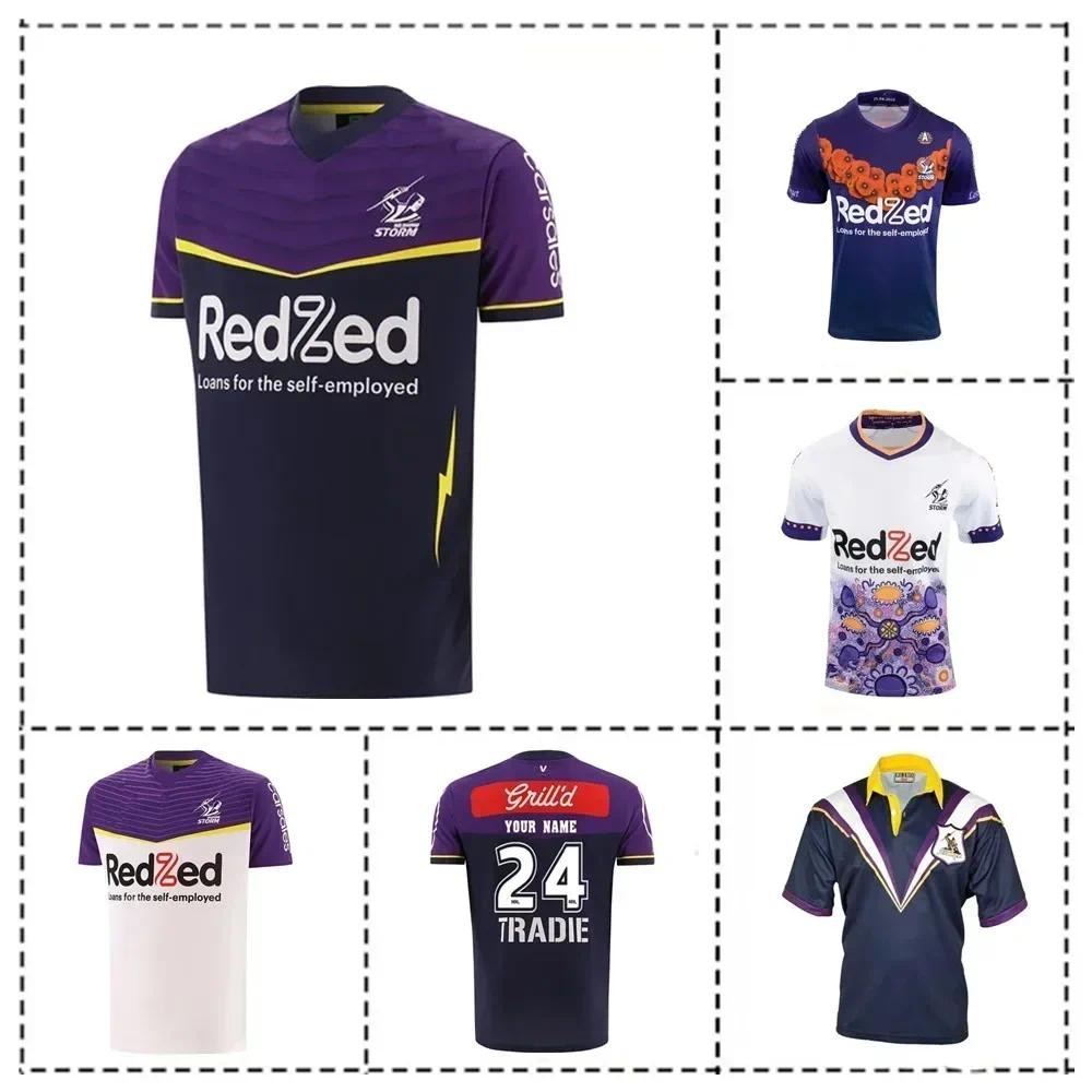 2024 Melbourne Storm Home Rugby Jersey 1998/2023/24 MELBOURNE STORM MENS COMMEMORATIVE ANZAC TRAININ