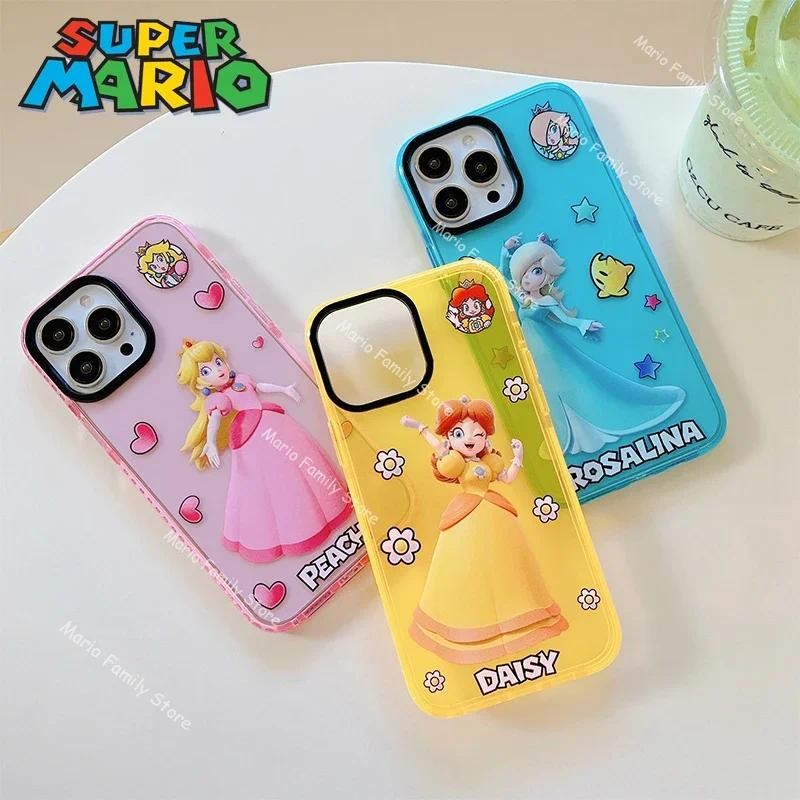 

Mario Princess Peach Phone Case for IPhone 14 13 12 11 Pro Max Anti-fall All Inclusive Cover for IPhone 14pro 13pro Back Shell