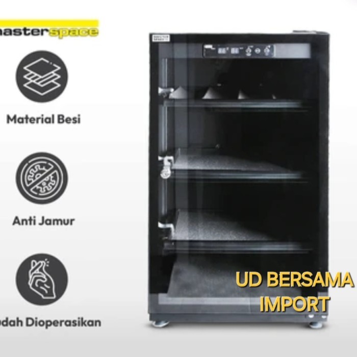 krisbow masterspace dry box cabinet 100 L drycabinet 100L tempat penyimpan lensa kamera anti jamur