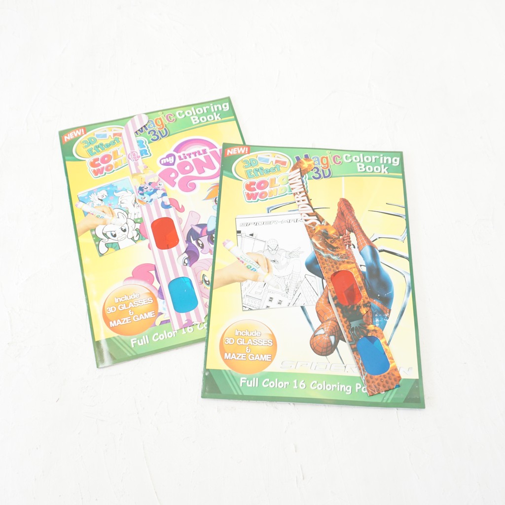 

BUKU MEWARNAI 3D / BUKU MEWARNAI ANAK / DRAWING BOOK / BUKU WARNA