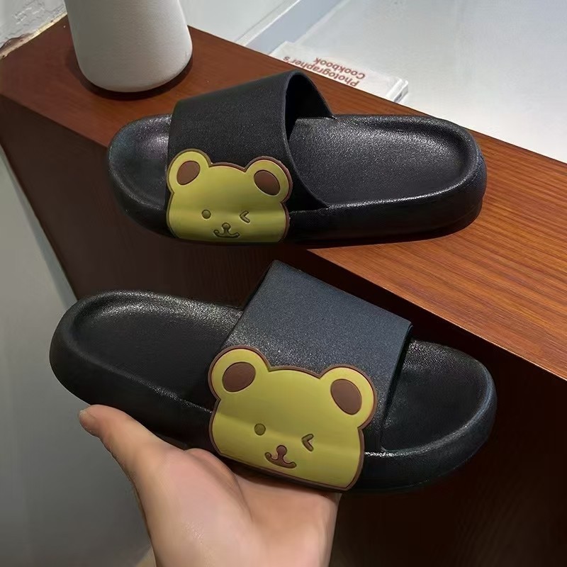 Sendal Slop Berkualitas Motif Beruang Bear Empuk Lucu Emart