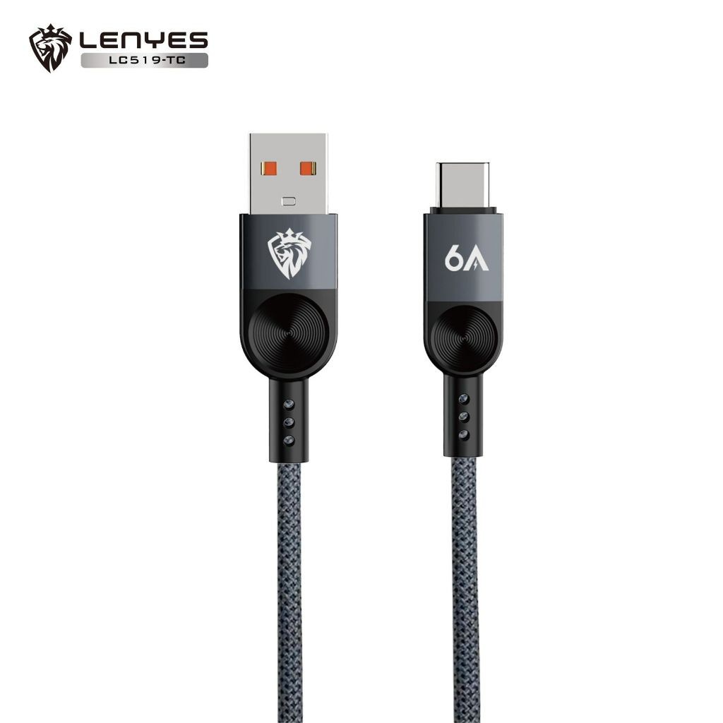 Kabel Data LENYES LC519 6A Fast Charging Universal Sync Data Cable Charger Nylon 1m
