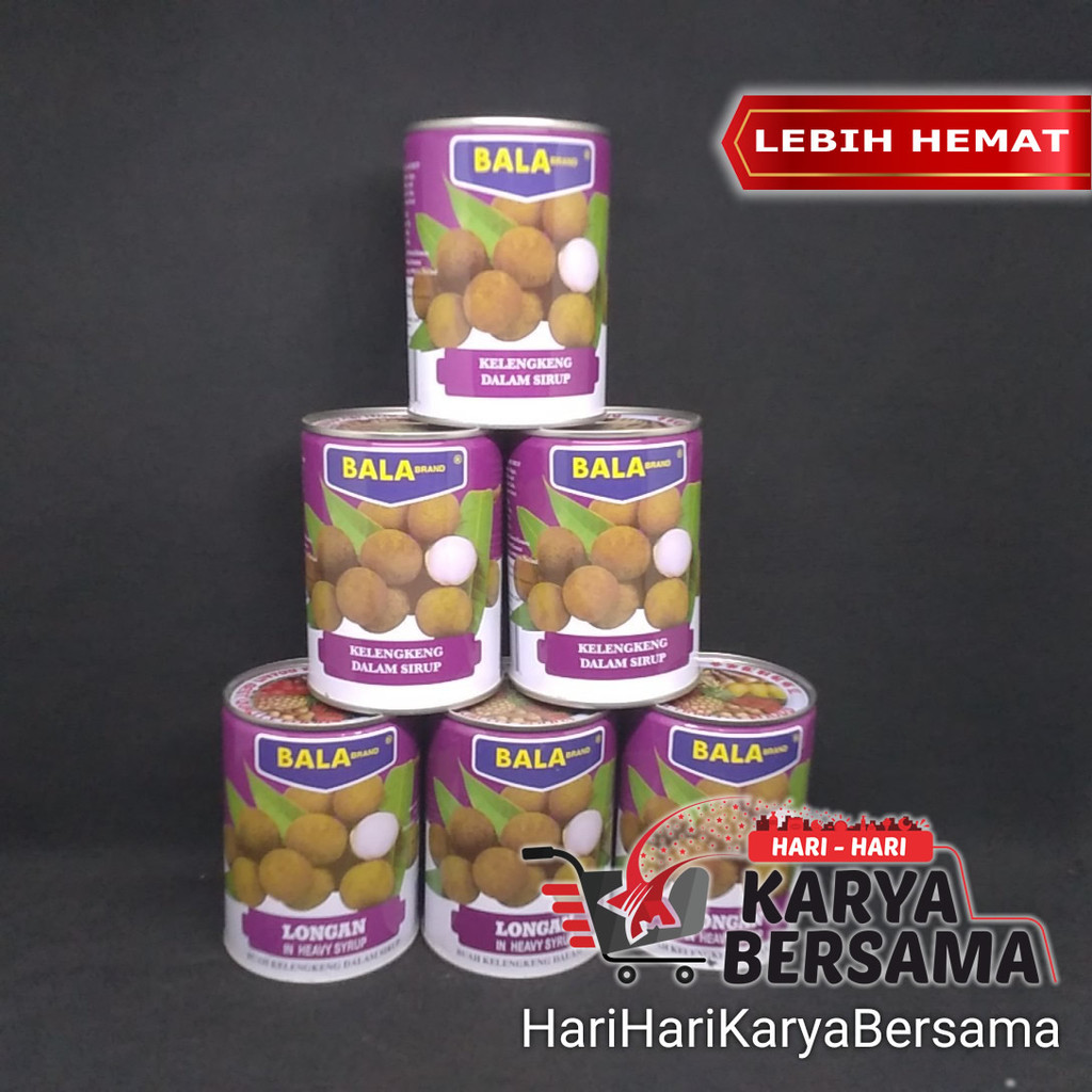 

LONGAN BUAH KALENG SIRUP BALA BRAND PER-PACK ISI 6'S X 565GR