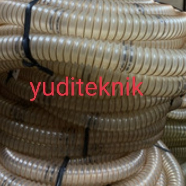 Jual pu ducting hose 4 inchi selang flexible vacuum serbuk kayu