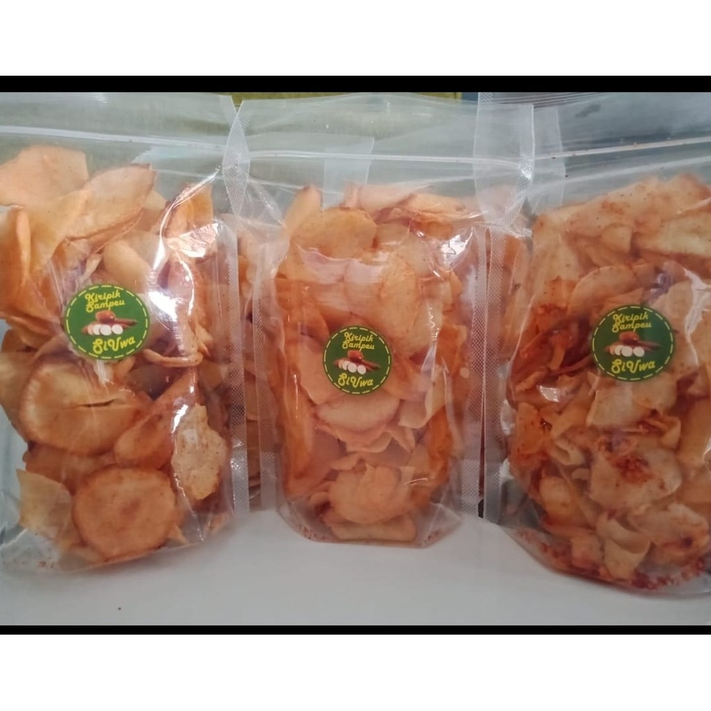 

Keripik Singkong/sampeu Pedas Asin 150 - 500 gr / Keripik Singkong Renyah dan gurih