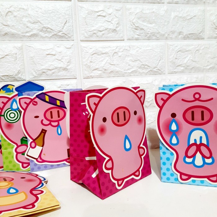 

Paper Bag Piggy Dekorasi Kado Ultah Murah