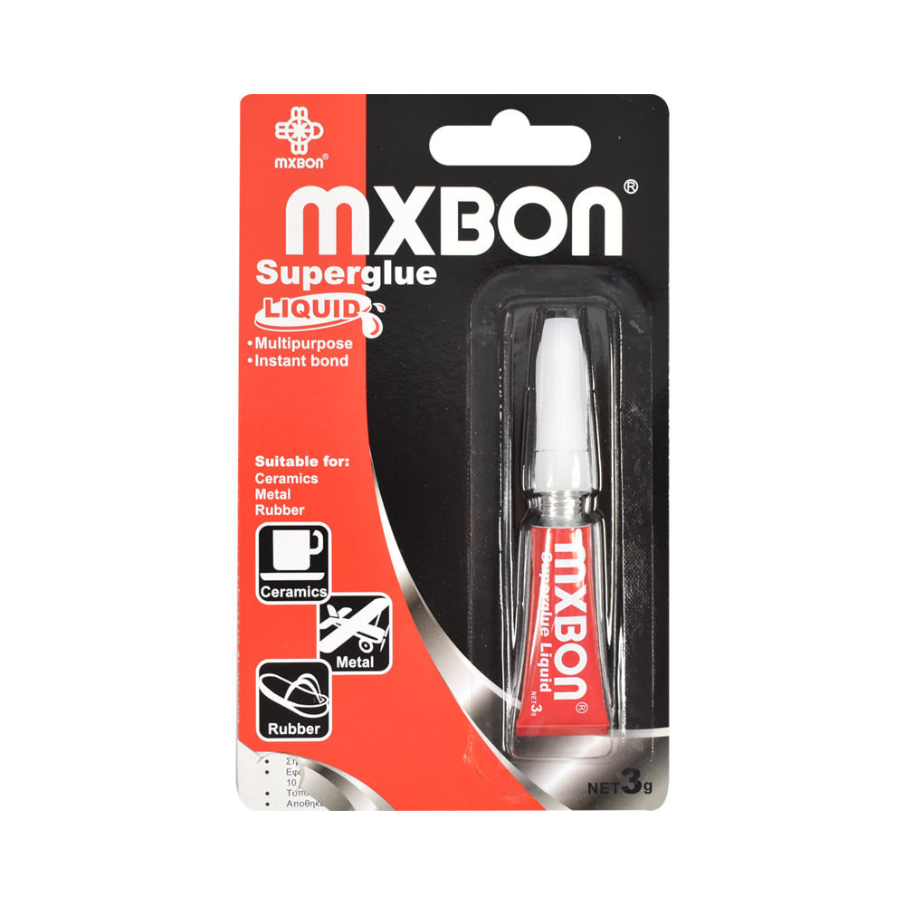 MXBON Lem Super Liquid Perekat Lem Keramik Alat Penempel Serbaguna Logam Glue Sticky Liquid 3ML